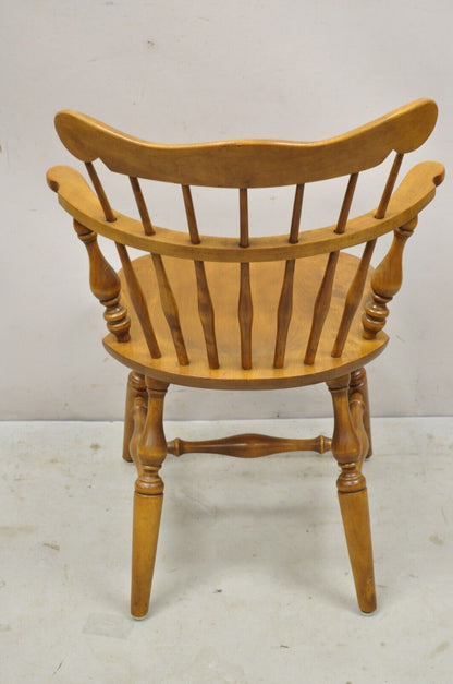 Ethan Allen Heirloom Nutmeg Maple Windsor Comb Back Dining Side Chair