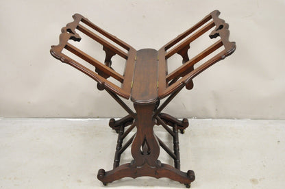 Antique American Victorian Carved Black Walnut Adjustable Folio Print Stand