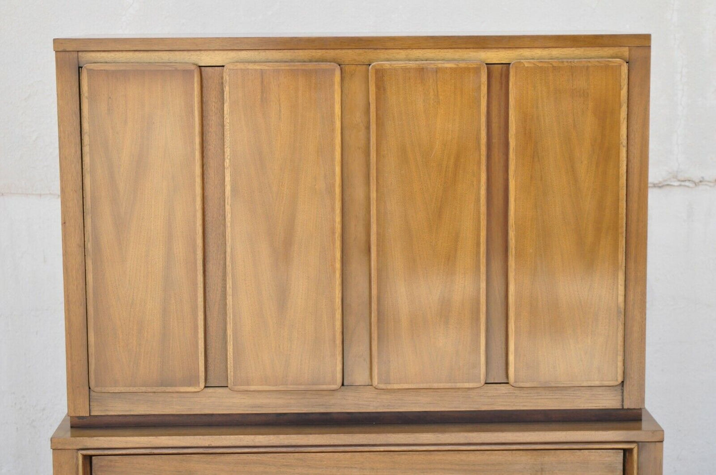 Kent Coffey Insignia Walnut Mid Century Modern Tall Chest Dresser