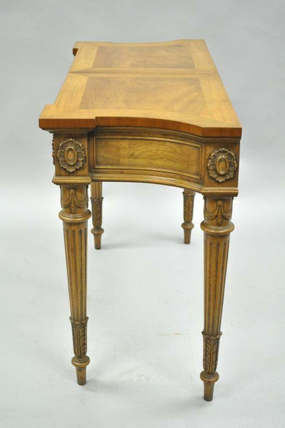 Vintage Karges Walnut French Regency Style Extension Server Console Sofa Table