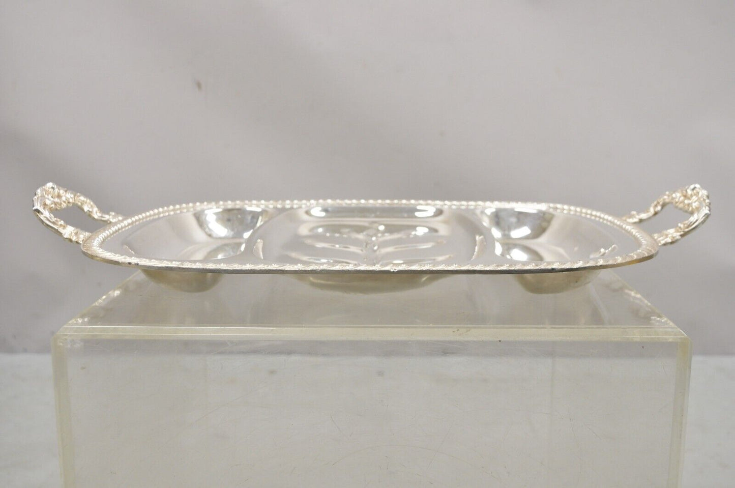 Antique JLS EPC Silver Plated Victorian Cutlery Meat Tray Serving Platter