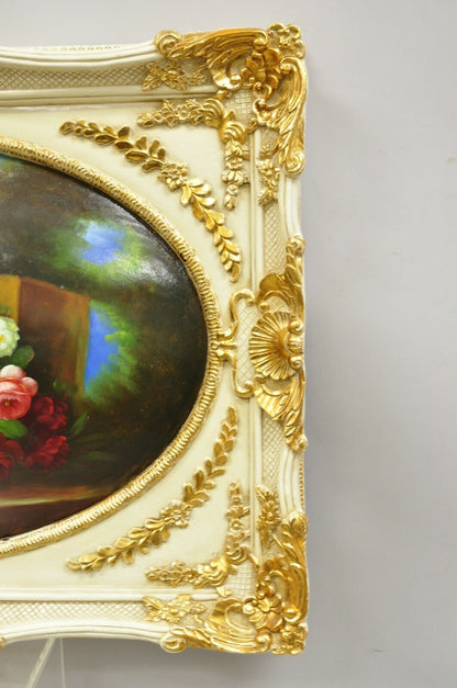Vintage Italian Rococo Flower Still Life Wall Art Painting by Mirtex Trading