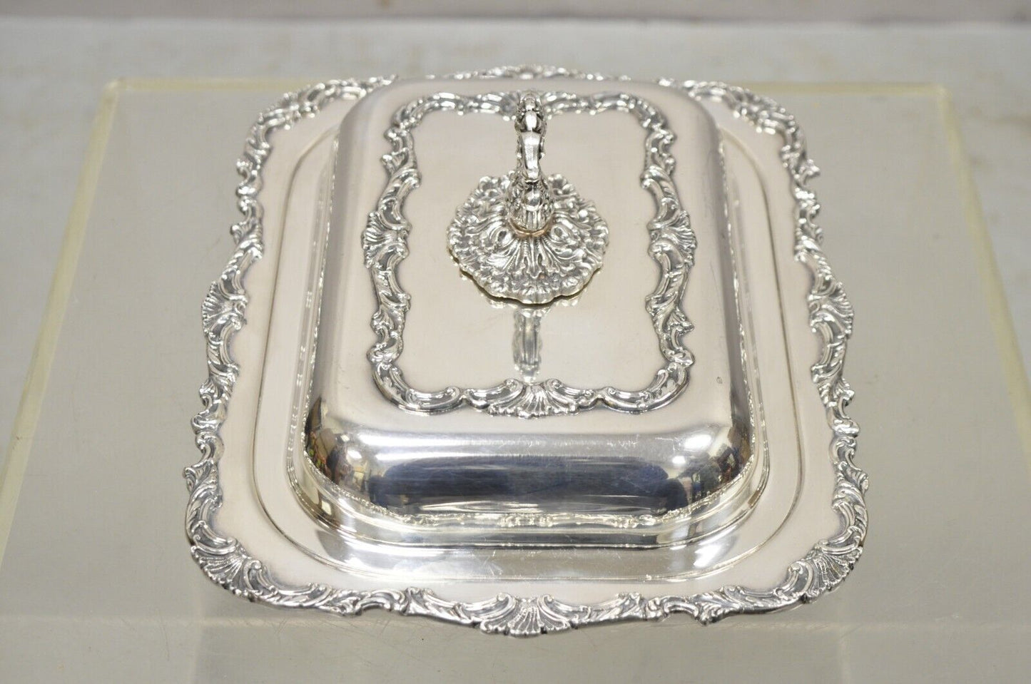 Vintage Community Ascot Silver Plated Victorian Style Lidded Serving Platter