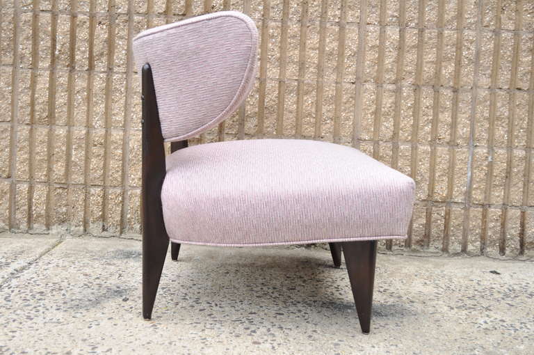 Mid Century Modern Barrel Back Slipper Lounge Chair after Gio Ponti or Dunbar