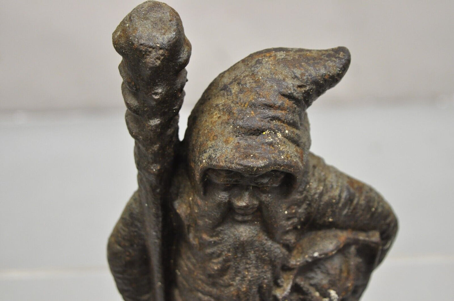 Antique Bradley & Hubbard Victorian Cast Iron Figural Warrior Gnome Doorstop