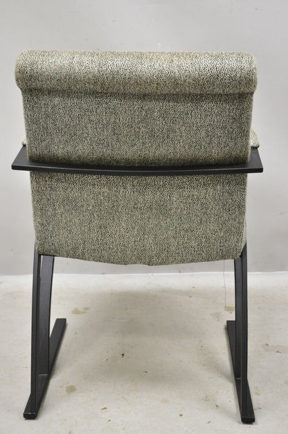 Mid Century Modern Cal-Style Furniture Art Deco Metal Frame Lounge Arm Chair