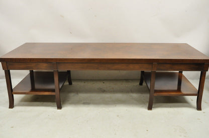 Bill Sofield for Baker 66" Long Modern One Drawer Mahogany Coffee Table