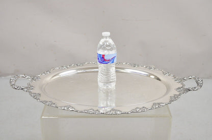 Vintage Crescent 1082 Victorian Style Silver Plated Oval Serving Platter Tray