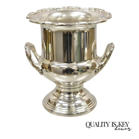 Regency Style Silver Plated Leonard Trophy Cup Champagne Bucket Wine Ice Chiller