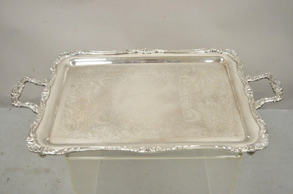 WM Rogers & Sons Spring Flowers 2092 Silver Plated 28" Platter Serving Tray