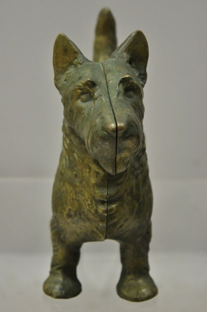 Vintage Brass Bronze Victorian Style 11" Scottie Scottish Terrier Dog Door Stop