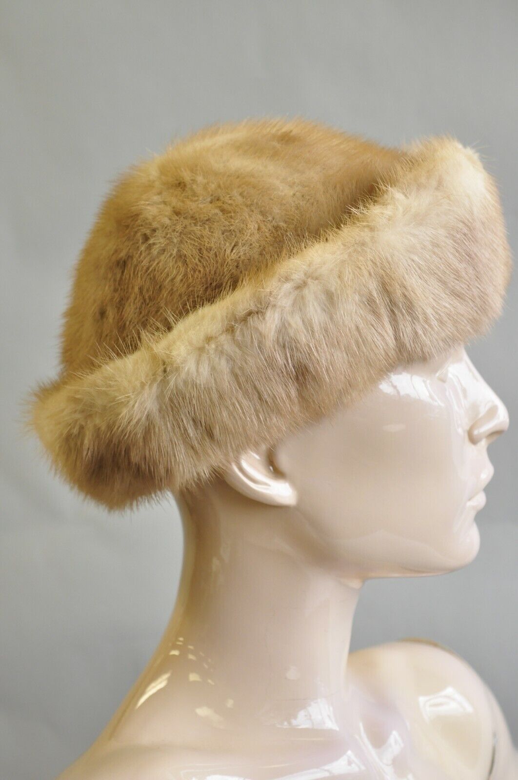 Vintage Brown Fox Fur Women's Church Derby Winter Hat