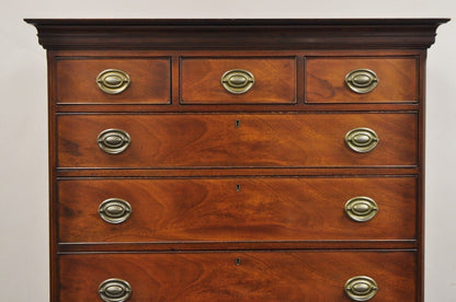 Beacon Hill Mahogany Federal Style 10 Drawer Highboy Chest on Chest Dresser