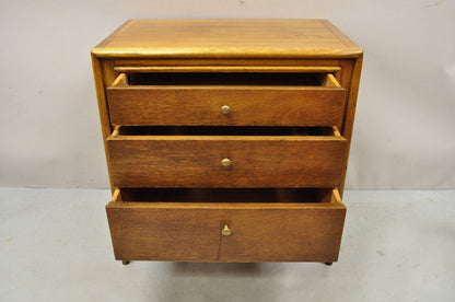 John Stuart Facade Mt. Airy Furniture Walnut 3 Drawer MCM Nightstand