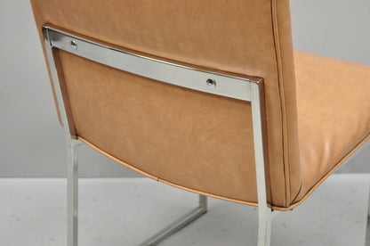 Vintage Mid Century Modern Milo Baughman Chrome Floating Frame Dining Side Chair