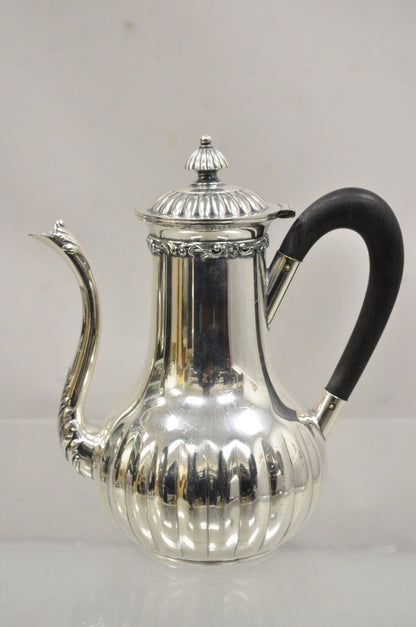 Antique English Edwardian James W Tufts Silver Plated Tea Pot Coffee Pot