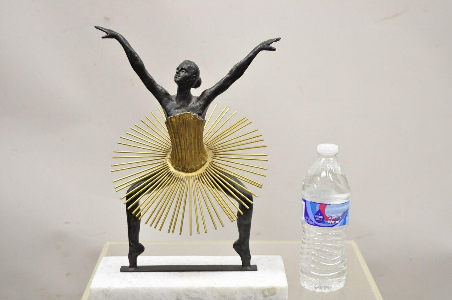 Global Views Bauhaus Grande Plié Bronze Ballerina Dancer Statue Sculpture