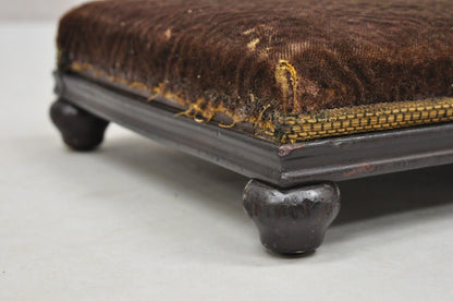 Berkey & Gay Furniture Mahogany Empire Rectangular Very Low Footstool Ottoman