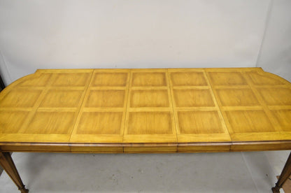 Vintage Karges Italian Provincial Parquetry Inlay Top Dining Table w/ 3 Leaves