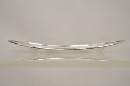 Small Vintage Silver Plated English Edwardian Style 10" Oval Trinket Dish Tray