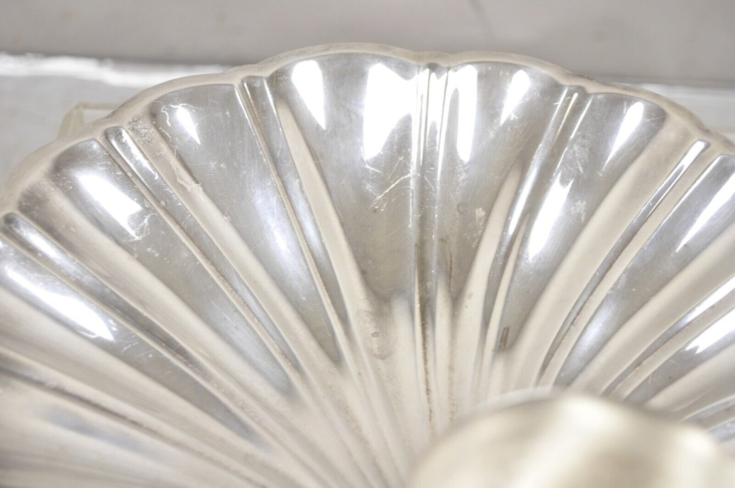 Vintage FB Rogers Silver Plated Clam Shell Seafood Bowl Platter Server