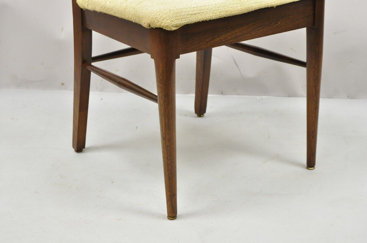 Vintage Mid Century Modern Walnut Cane Back Dining Chairs - Set of 4