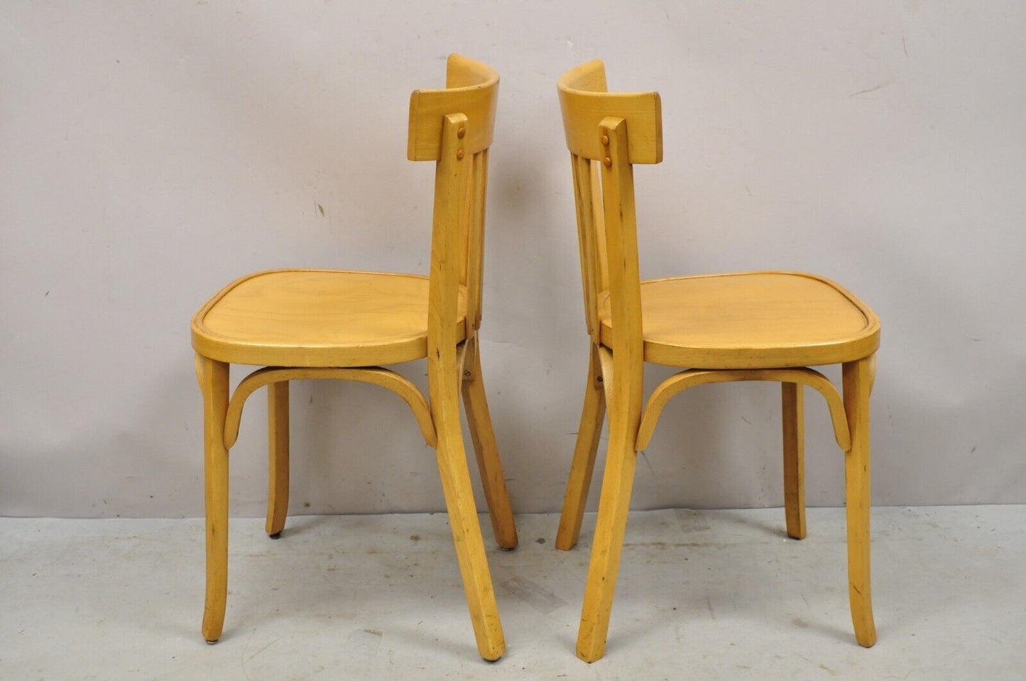 Vintage Baumann 83 Parisian Bistro Bentwood Dining Chairs - Set of 6