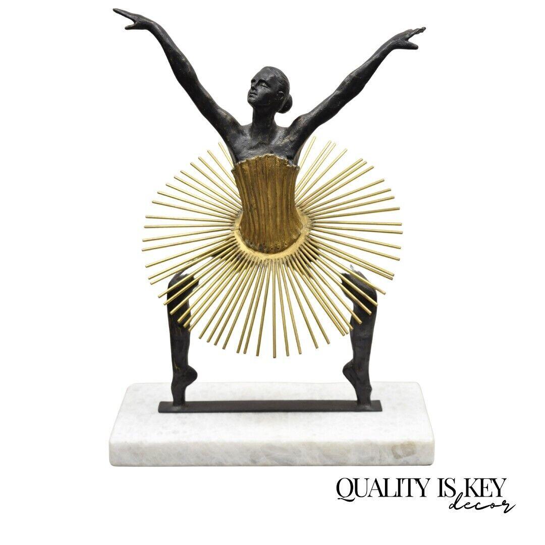 Global Views Bauhaus Grande Plié Bronze Ballerina Dancer Statue Sculpture