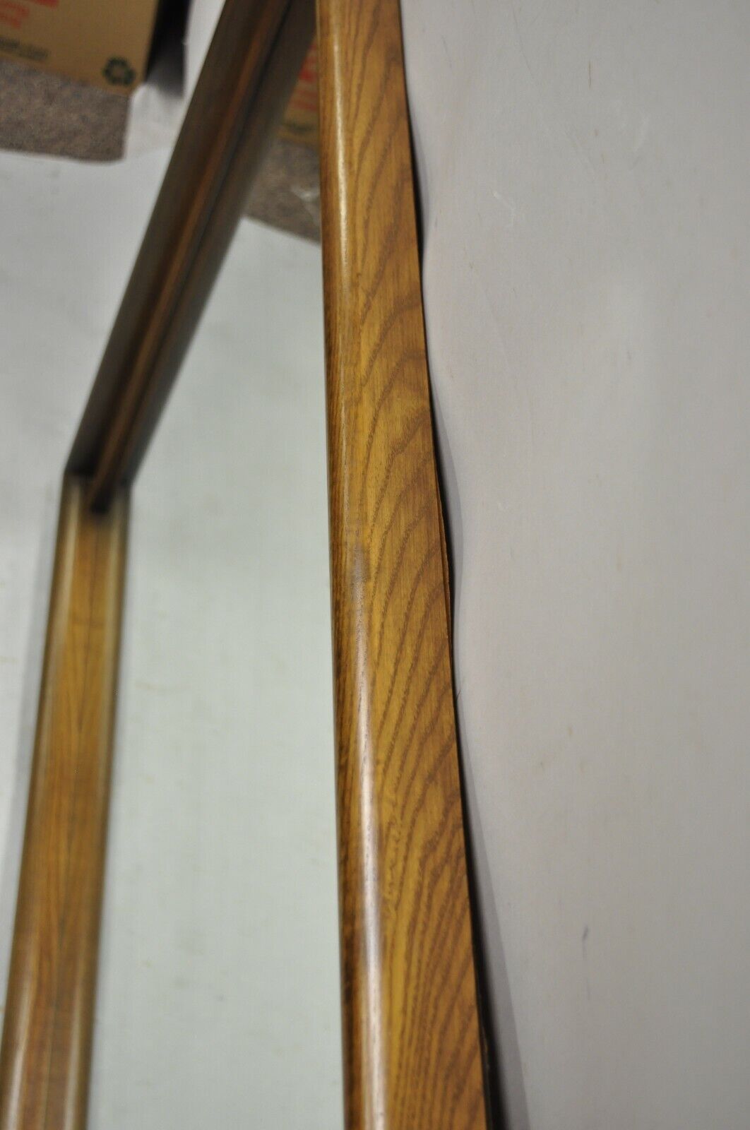 Mid Century Modern Solid Walnut Frame Rectangular Mirror by United Furniture