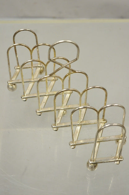 Antique HL & Co Silver Plated Edwardian Folding Expanding Toast Rack Holder