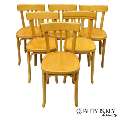 Vintage Baumann 83 Parisian Bistro Bentwood Dining Chairs - Set of 6