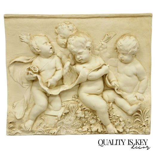 Vtg Wall Art by Empire Art Products Putti Cherub Group after François Du Quesno