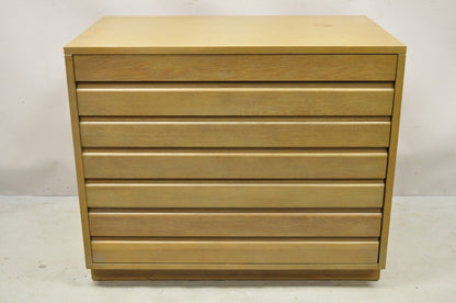 Pair Sligh Cross Country Mid Century Modern Cerused Oak 4 Drawer Dresser Chest