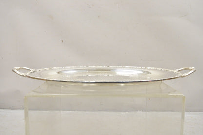 WM Rogers & Son Victorian Rose 1982 Silver Plated Oval Serving Platter Tray