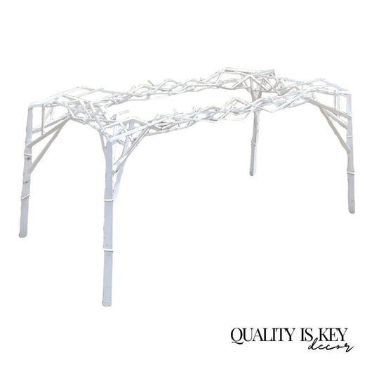 Modern White Iron Branch Sculptural "Crown of Thorns" Dining Table Desk Base