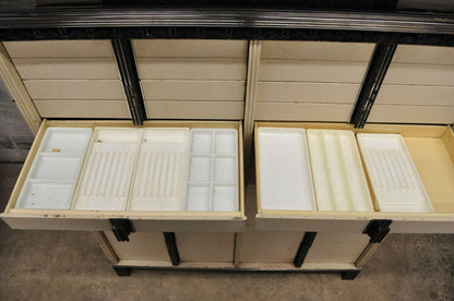 Art Deco The American Cabinet Co Dental Medical Cabinet with Milk Glass Trays