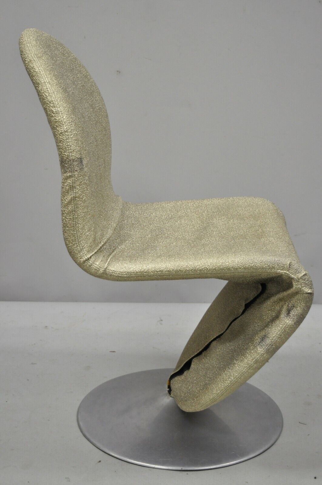 Vintage Verner Panton 1-2-3 System Chair Fritz Hansen Gold Mid Century Modern