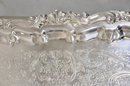 Vintage Sheridan Victorian Silver Plated Large Twin Handle Serving Platter Tray