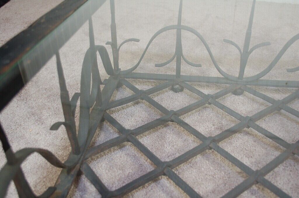 Antique Wrought Iron Mission Arts & Crafts Coffee Table Samuel Yellin Style