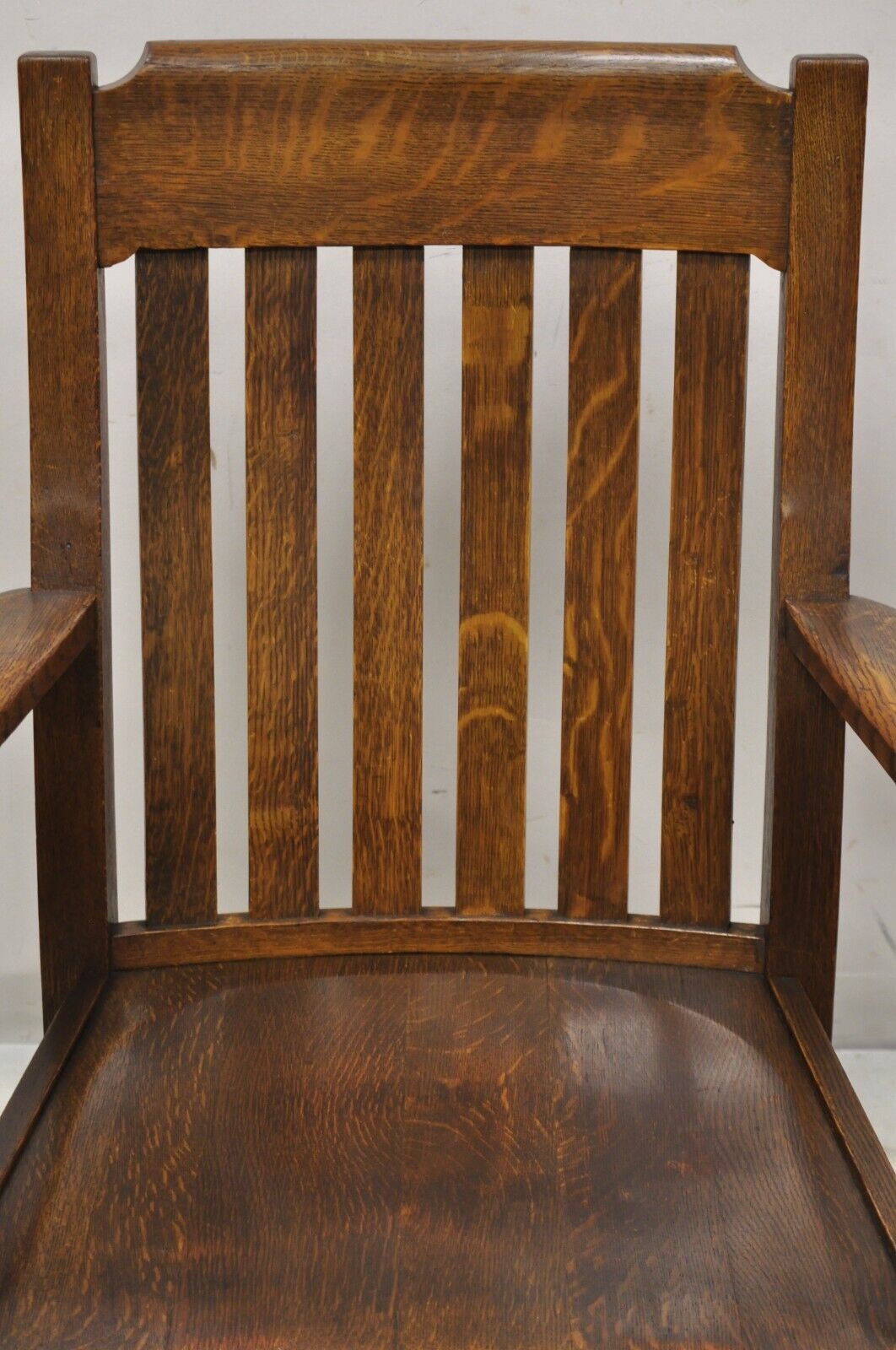 Antique Mission Oak Arts & Crafts Stickley Style Rocker Rocking Chair