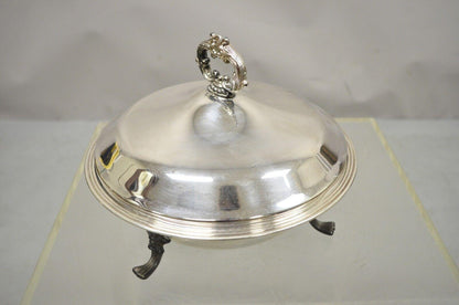 FB Rogers Silver Plate 1158 Covered Serving Dish Bowl Platter Pyrex Liner