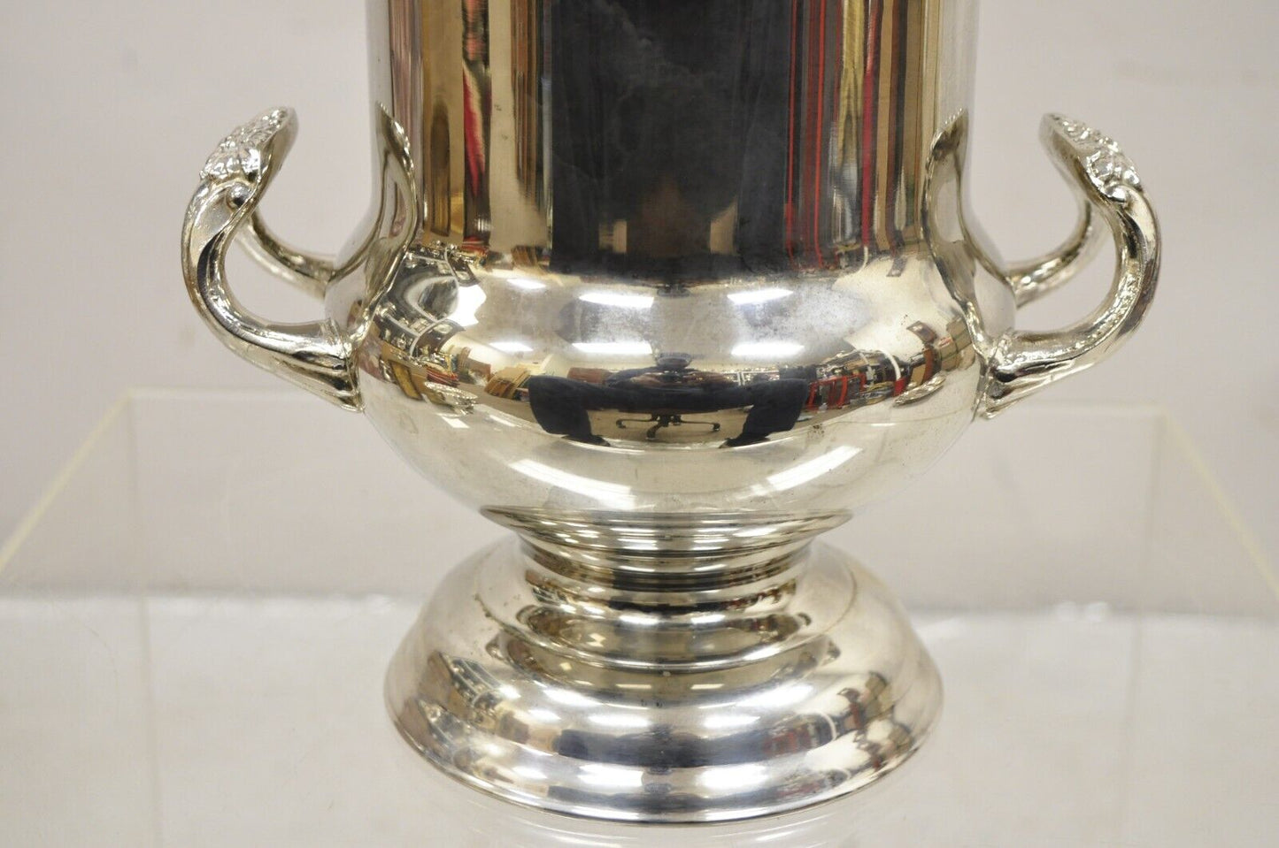 Vintage Victorian Style Silver Plated Trophy Cup Champagne Chiller Ice Bucket