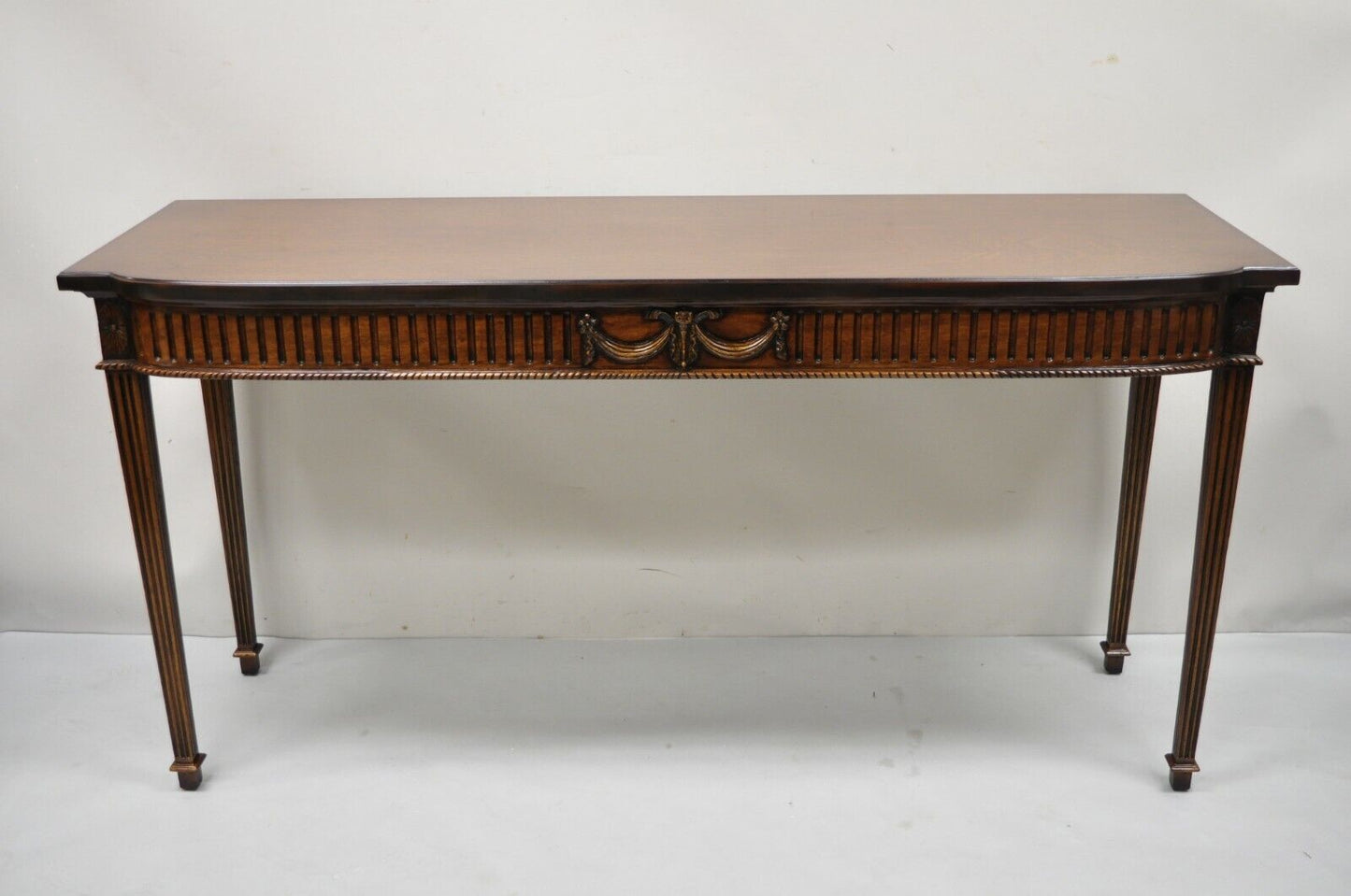Vintage English George III Style Mahogany 68" Long Sideboard Console Table