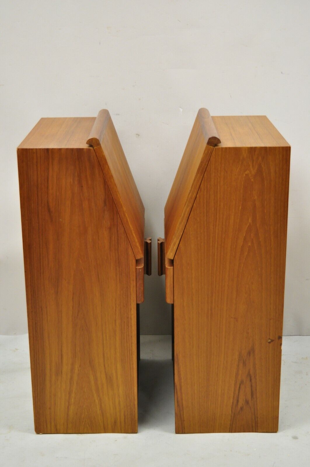 Vintage Mid Century Danish Modern Teak Bedside Cabinet Nightstands - a Pair