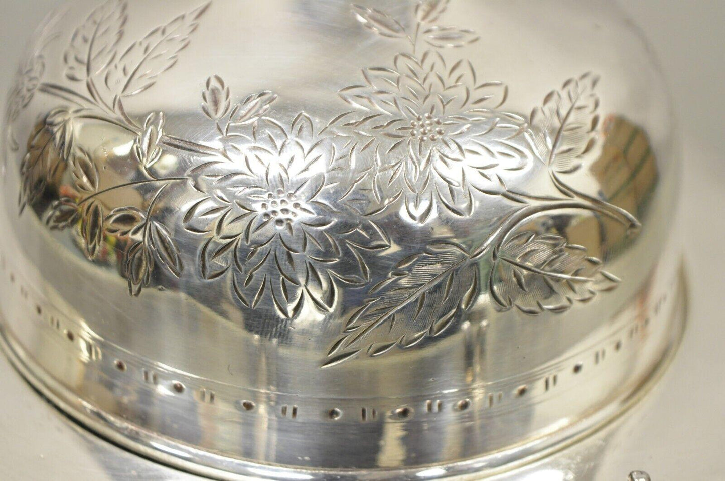 Antique Victorian Meriden B. Company 1972 Silver Plated Victorian Butter Dish