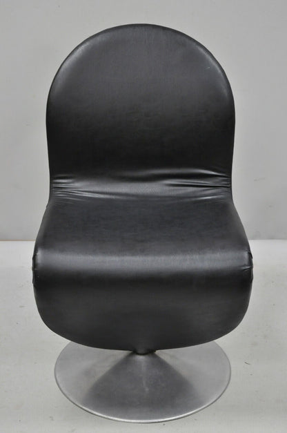 Vintage Verner Panton 1-2-3 System Chair Fritz Hansen Black Mid Century Modern