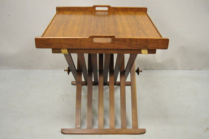 Stewart MacDougall Kipp Stewart Drexel Walnut Folding Campaign Table (A)