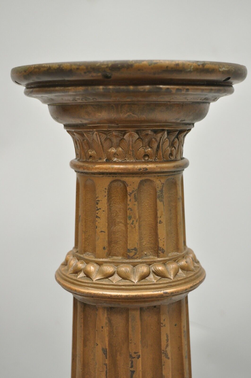 Antique French Victorian Cast Bronze Empire Style 23" Pedestal Table Base