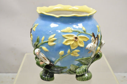 Art Nouveau George Jones Majolica Style Jardiniere Birds Cachepot Flower Pot