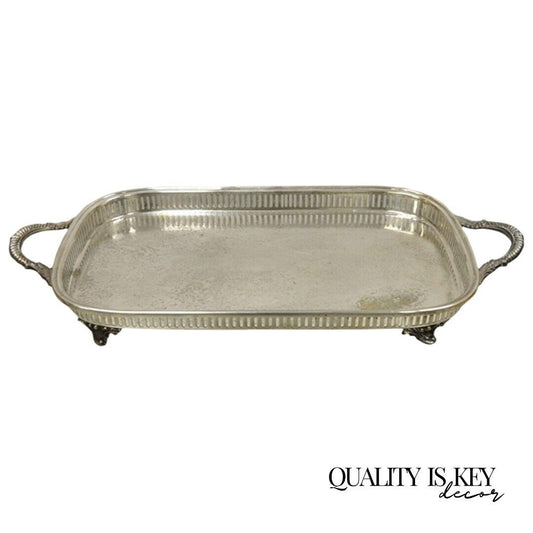 Federal Silver Co 25" Regency Style Silver Plated Twin Handle Platter Tray